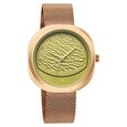 Fastrack Gelato rosegold analog mesh strap watch with Matcha green dial for Girls - image number 1