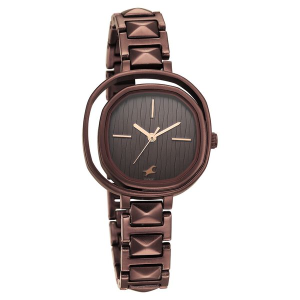 Fastrack Opulence Quartz Analog Brown Dial Metal Strap Watch for Girls - image number 1