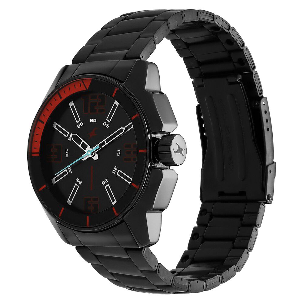 Fastrack watches for on sale mens black chain