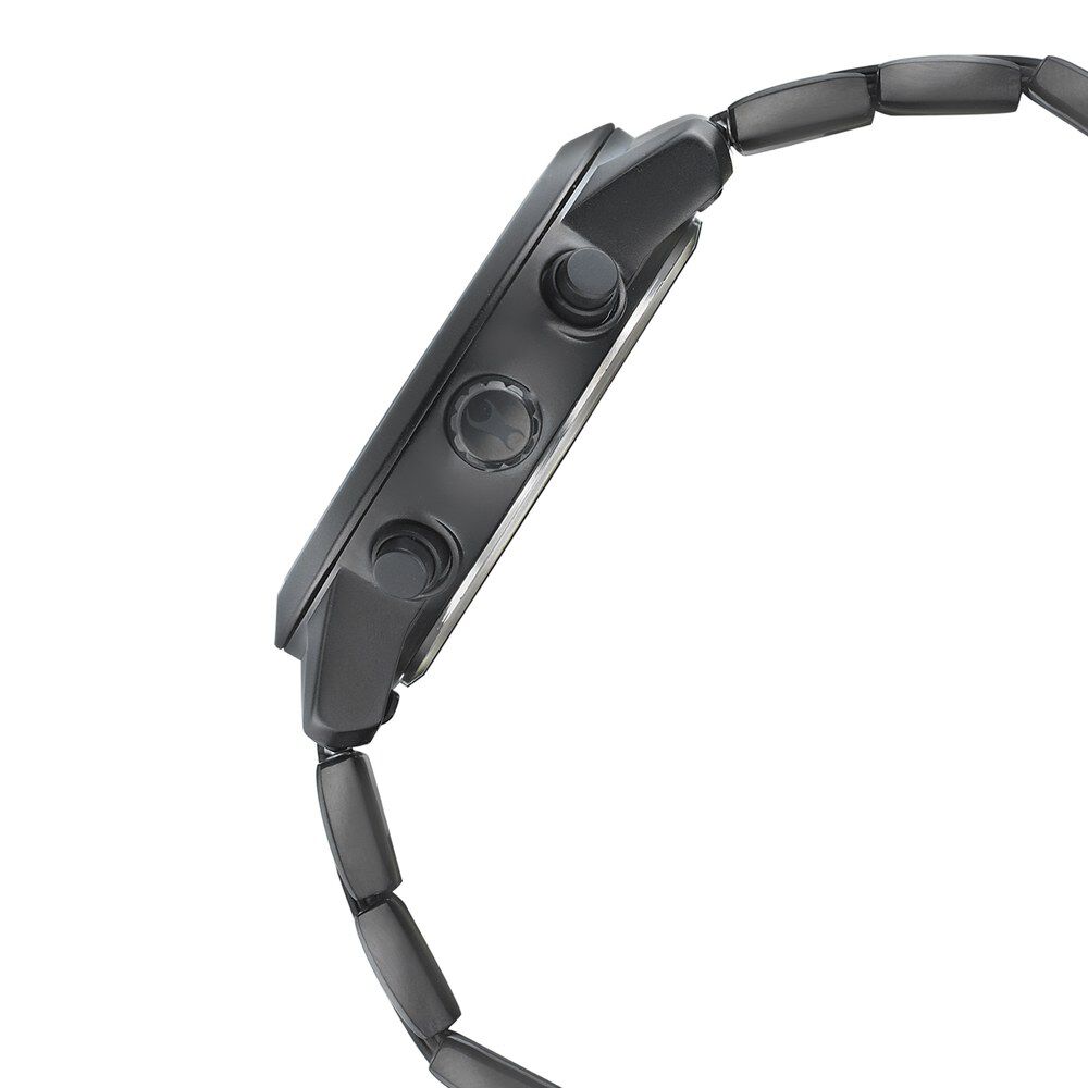 Fastrack Go Skate Quartz Multifunction Black Dial Stainless Steel