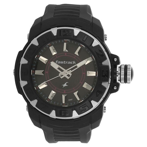 Fastrack Quartz Analog Black Dial Plastic Strap Watch for Guys - image number 0
