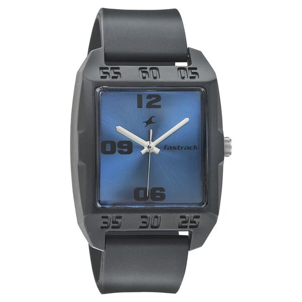 Fastrack Quartz Analog Blue Dial PU Strap Watch for Guys - image number 0