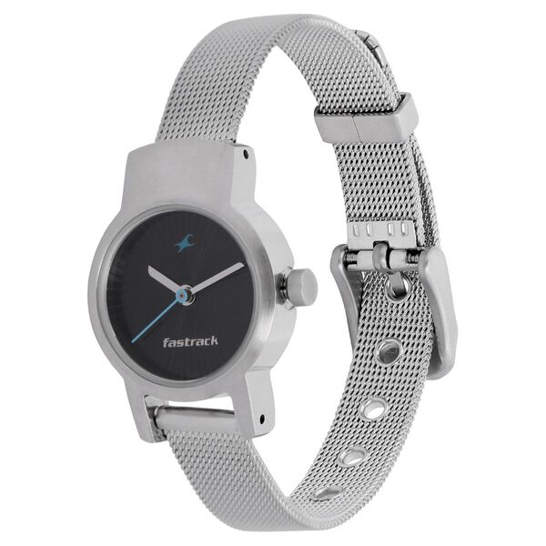 Fastrack Quartz Analog Black Dial Metal Strap Watch for Girls - image number 1