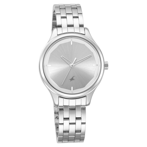 Fastrack Stunners Quartz Analog Silver Dial Metal Strap Watch for Girls - image number 1