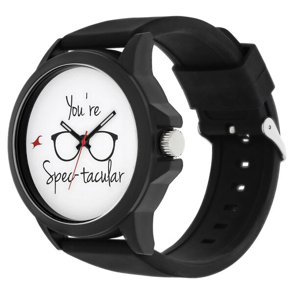Fastrack Valentine Quartz Analog White Dial Silicone Strap Unisex Watch - image number 2