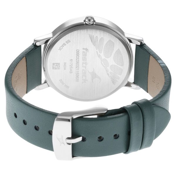 Fastrack Wear Your Look Quartz Analog with Day and Date Grey Dial Leather Strap Watch for Girls - image number 4