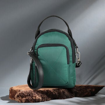 Fastrack Nylon Crossbody Sling Bag in Green