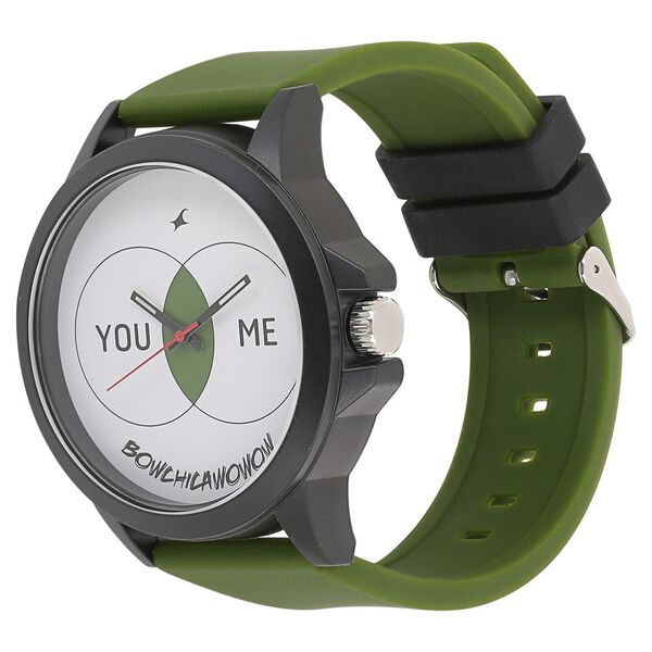 Fastrack Valentine Quartz Analog White Dial Silicone Strap Unisex Watch - image number 1