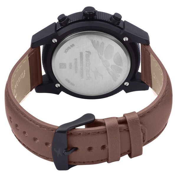 Fastrack Quartz Analog Blue Dial Leather Strap Watch for Guys - image number 4