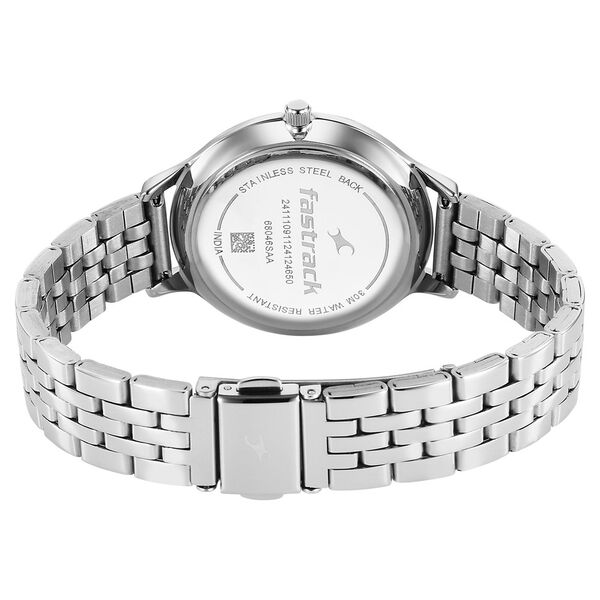 Fastrack Stunners X Quartz Analog Blue Dial Stainless Steel Strap Watch For Girls - image number 4
