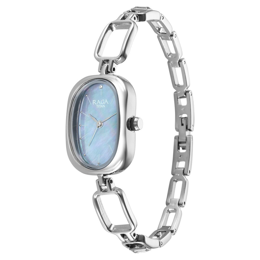 Raga viva blue dial metal strap watch shop