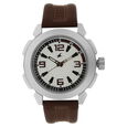Fastrack Quartz Analog Silver Dial Leather Strap Watch for Guys - image number 0
