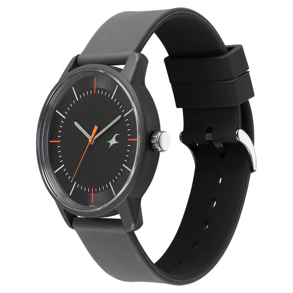 Fastrack Tees Urbanique Quartz Analog Black Dial Silicone Strap watch For Guys - image number 2
