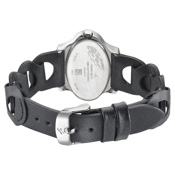 Fastrack Hitlist Quartz Analog Silver Dial Leather Strap Watch for Girls - image number 4