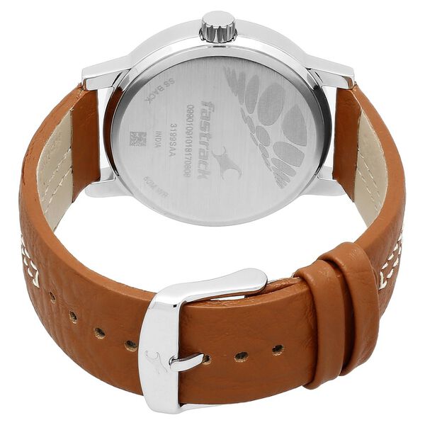Fastrack Road Trip Quartz Analog Blue Dial Leather Strap Watch for Guys - image number 4