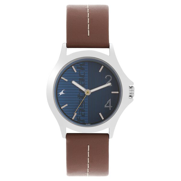 Fastrack Quartz Analog Blue Dial Leather Strap Watch for Guys - image number 1