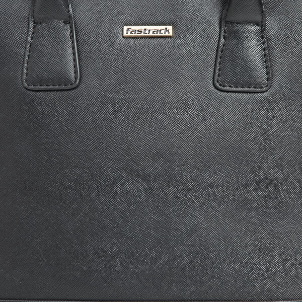 Fastrack Structured Satchel Bag for Women | Classic Bag for Girls, Ladies, Women | Spacious Bag for College, Work Made of High Quality Faux Leather (Black) - image number 8