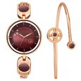 Fastrack Pulse Quartz Analog Brown Dial Metal Strap Watch For Girls - image number 0