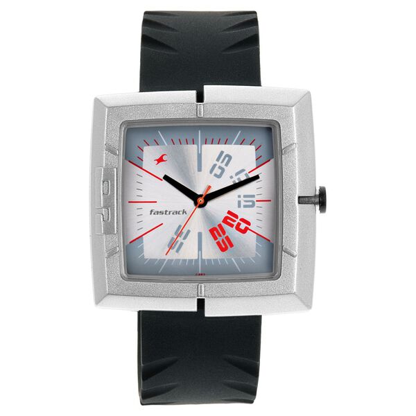 Fastrack Quartz Analog Silver Dial Plastic Strap Watch for Guys - image number 0