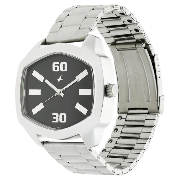 Fastrack Quartz Analog Black Dial Stainless Steel Strap Watch for Guys - image number 1