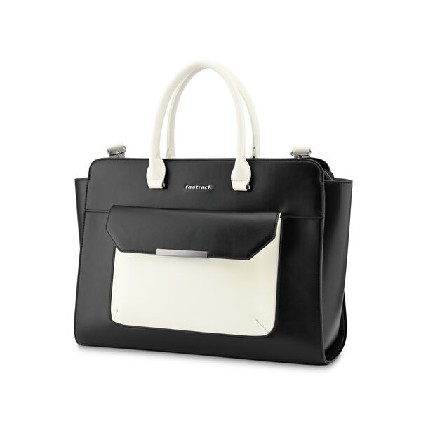 Fastrack Chic Carry-All Laptop Tote in Black - image number 3