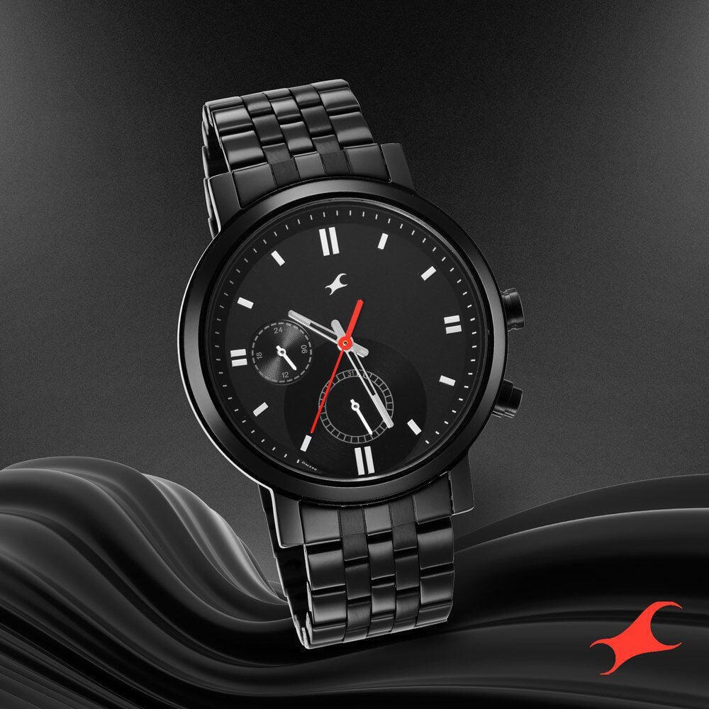 Black metal watches store