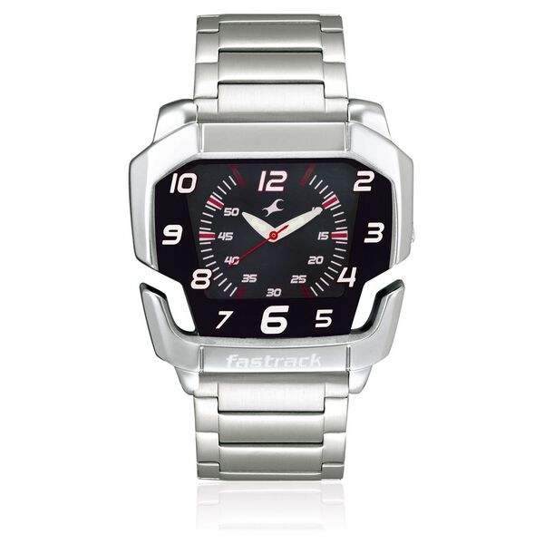 Fastrack Quartz Analog Black Dial Stainless Steel Strap Watch for Guys - image number 0