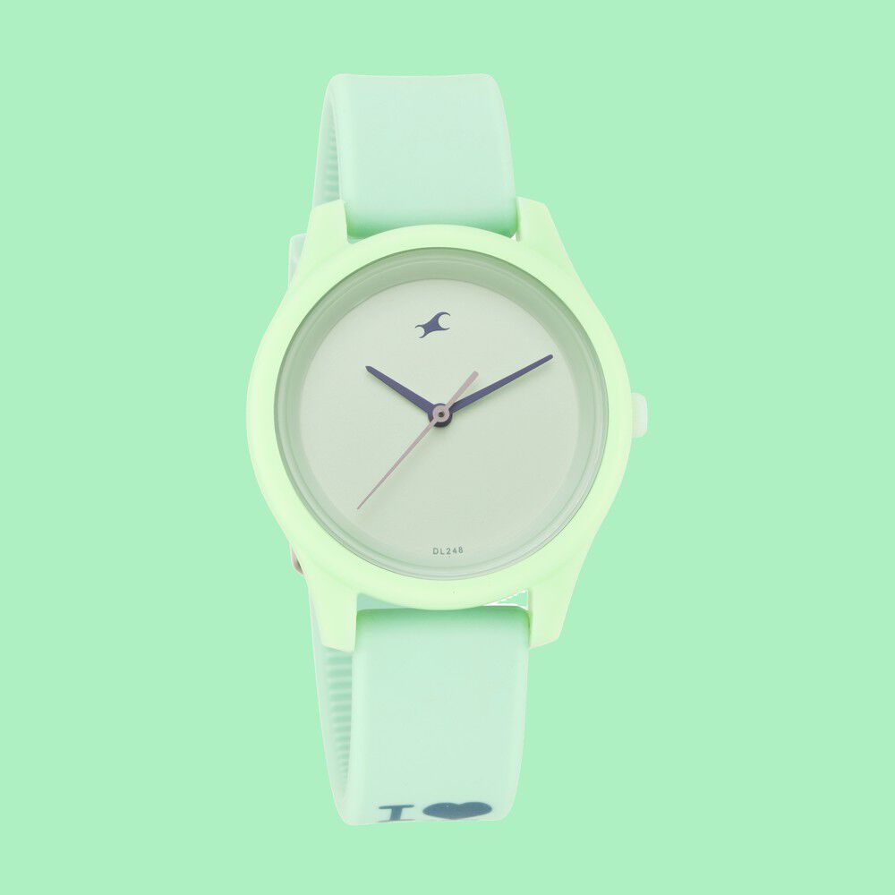 Fastrack green deals strap watch