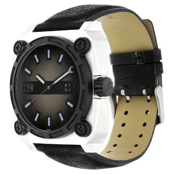 Fastrack Quartz Analog Black Dial Leather Strap Watch for Guys - image number 1