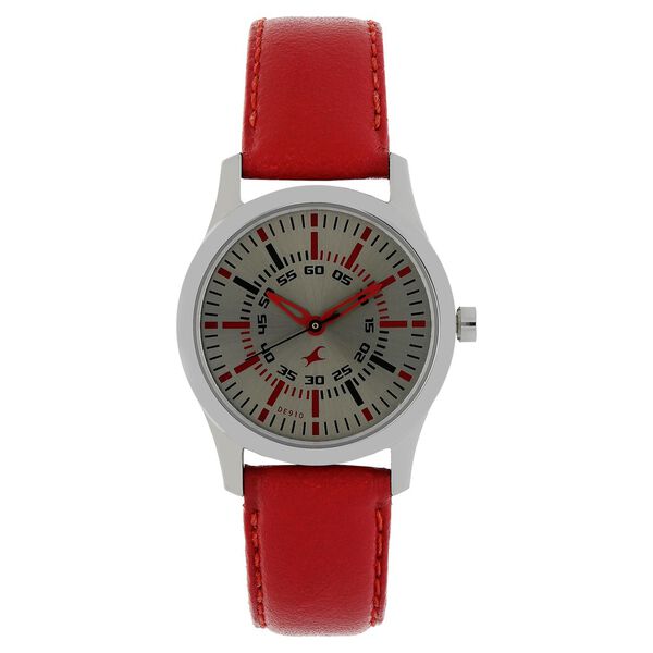 Fastrack Quartz Analog Grey Dial Leather Strap Watch for Girls - image number 0