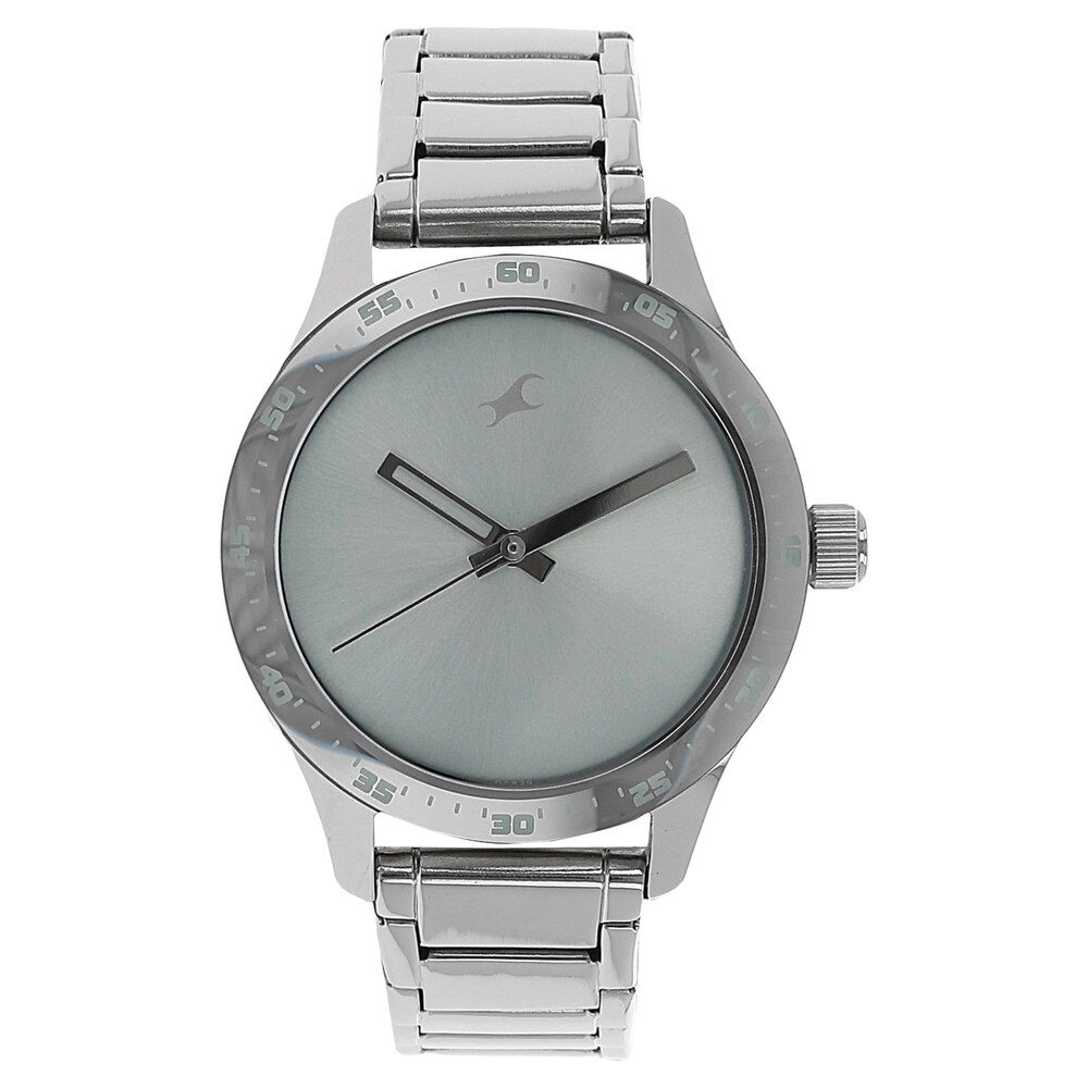 Buy Online Fastrack Quartz Analog Blue Dial Stainless Steel Strap Watch for Girls nr6078sm04 Fastrack