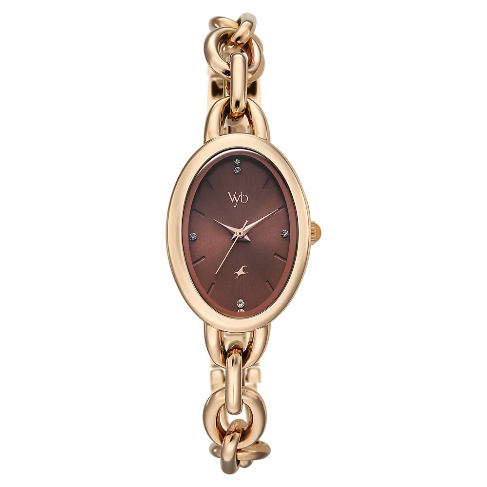 Buy Online Vyb Manifester By Fastrack Quartz Analog Brown Dial