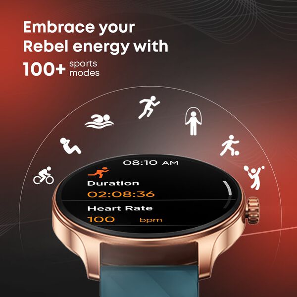 Fastrack Revoltt XR1 3.50 cm, BT Calling, Fast Charge, 100+ Sports Mode, IP68, Calculator, Fashion Smartwatch - image number 5