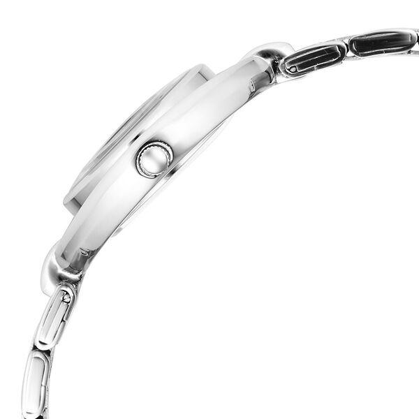 Fastrack Vyb Celeste Quartz Analog Mother of Pearl Dial Silver Color Metal Strap Watch For Girls - image number 4