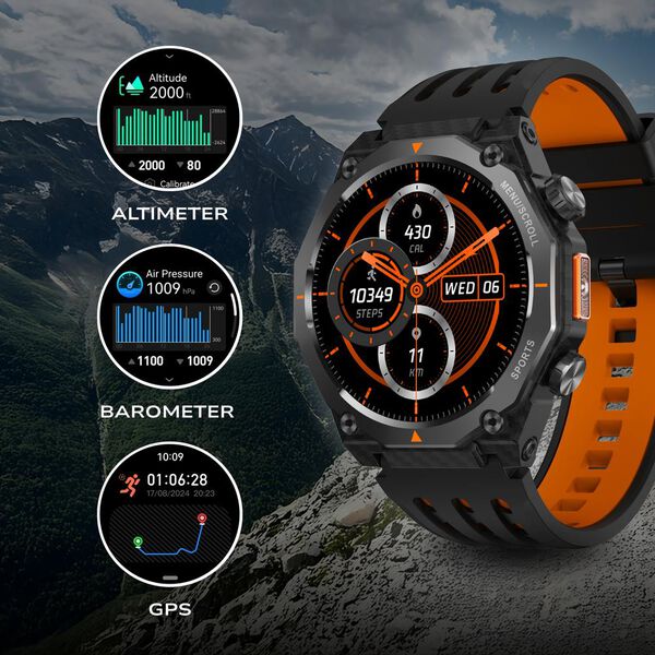 Fastrack Xtreme Adventure Smartwatch with 1.43" AMOLED Display, Dual Push Button, GPS, 100+ Multisports, Dual Tone Strap - image number 1