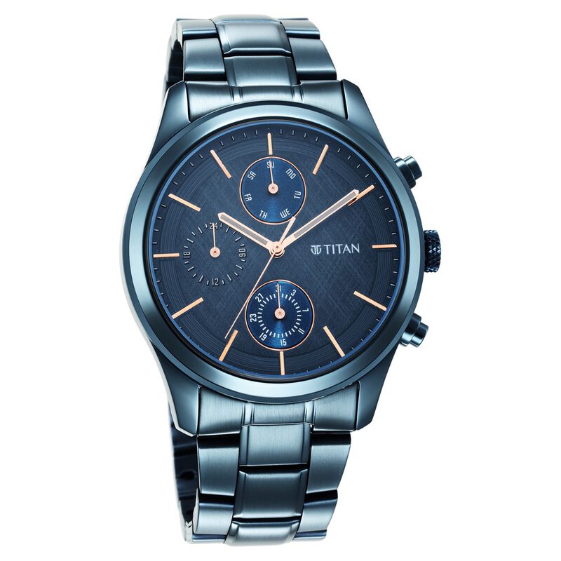 Blue Dial Titan 1770sm03 Titan Neo Chronograph Buy Online Titan