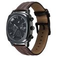 Fastrack Kronos Chronograph Black Dial Brown Leather Strap Watch For Guys - image number 2