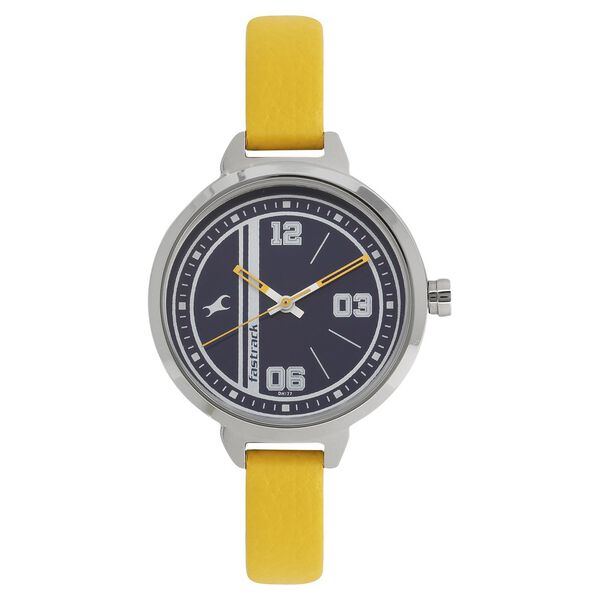 Fastrack Varsity Quartz Analog Blue Dial Leather Strap Watch for Girls - image number 0