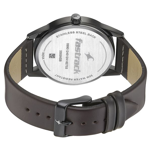 Fastrack Stunners Quartz Analog Green Dial Leather Strap Watch for Guys - image number 4
