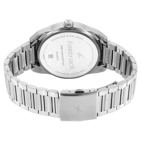 Fastrack Fleek Quartz Analog with Day and Date Black Dial Stainless Steel Strap Watch For Guys - image number 4