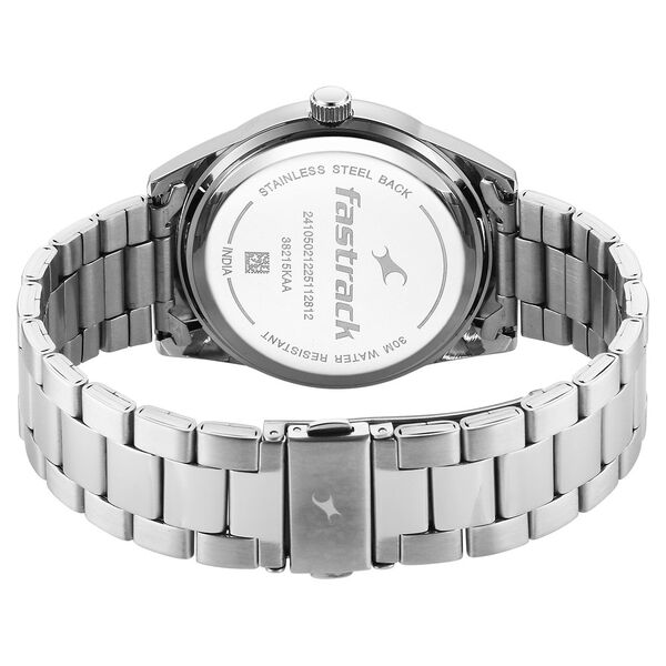 Fastrack Stunners Quartz Analog Teal Dial Silver Stainless Steel Strap Watch For Guys - image number 5