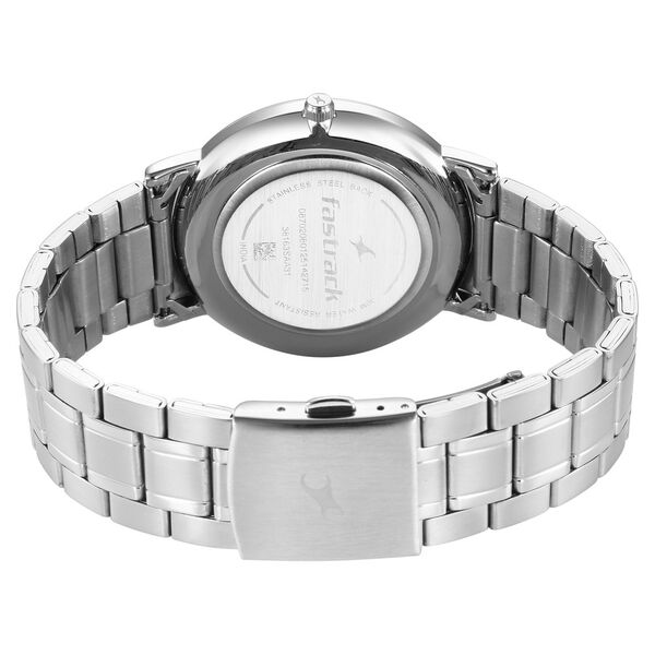 Fastrack Stunners X Quartz Analog Green Dial Stainless Steel Strap Watch For Guys - image number 4