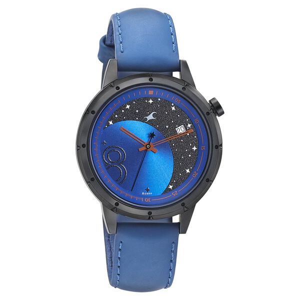 Fastrack Space Rover Quartz Analog with Date Black Dial Leather Strap Watch for Girls - image number 0