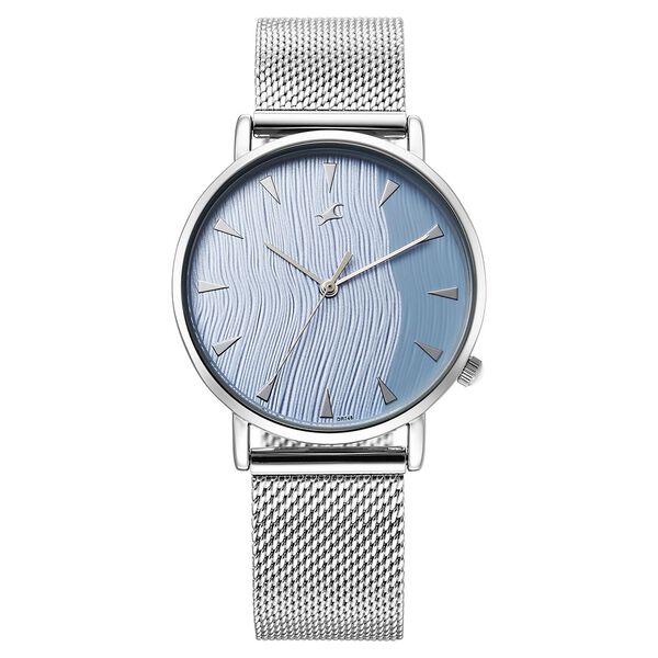 Fastrack Stunners X Quartz Analog Blue Dial Stainless Steel Strap Watch For Girls - image number 0