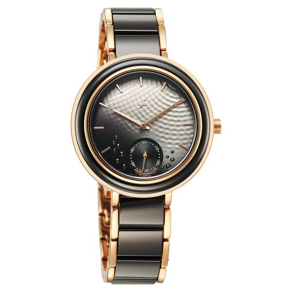 Fastrack Oceanyx - Ceramic Quartz Analog Black Dial Two Toned Strap Watch For Girls - image number 1