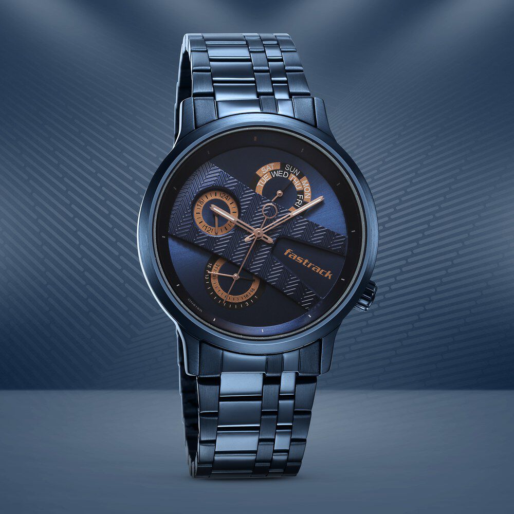 Fastrack watches sales with blue dial