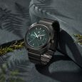 Fastrack Wild Analog with Green Dial Black Metal Strap Watch for Guys - image number 1