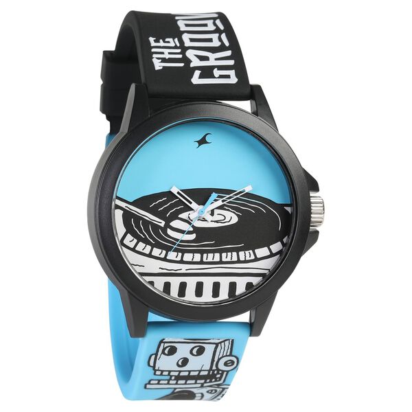 Fastrack Wicked Lines Quartz Analog Multicoloured Dial Silicone Strap Unisex Watch - image number 1