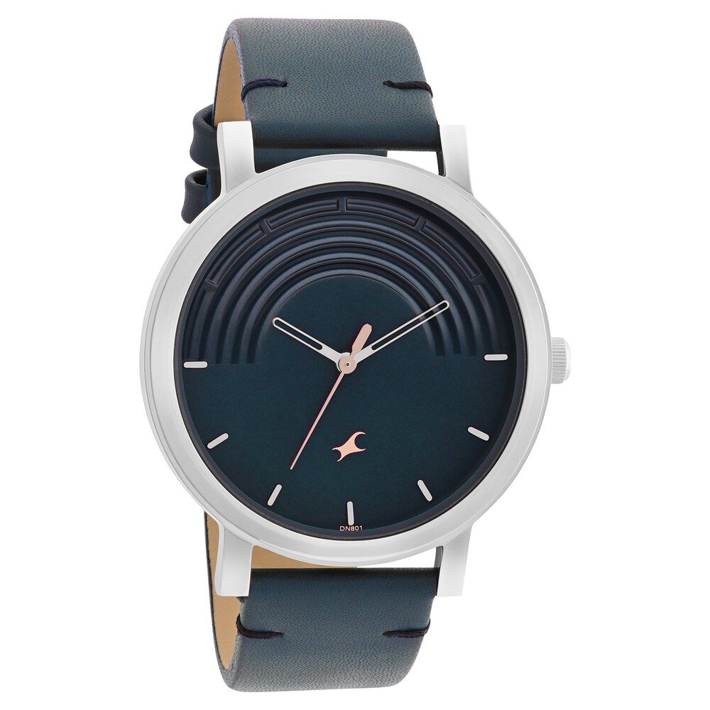 Buy Online Fastrack Crush Quartz Analog Black Dial Leather Strap Watch for Guys 3299sl01 Fastrack