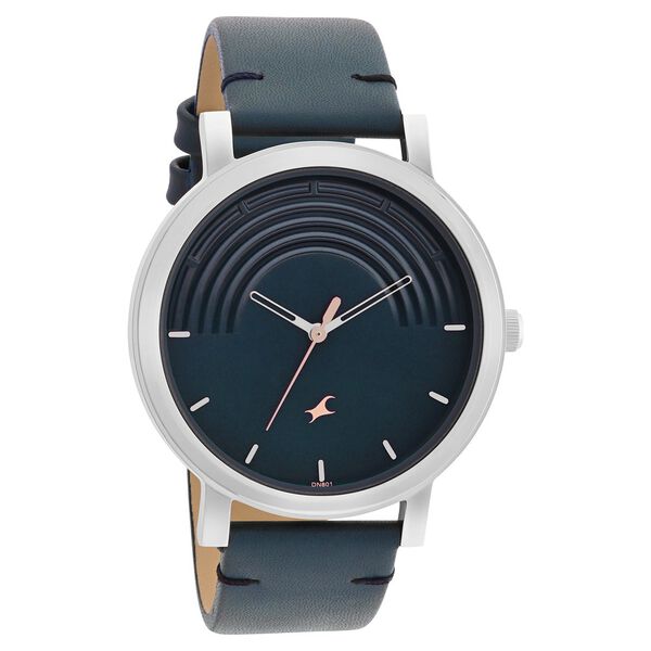 Fastrack Crush Quartz Analog Black Dial Leather Strap Watch for Guys - image number 1